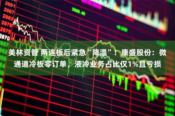 美林资管 两连板后紧急“降温”！康盛股份：微通道冷板零订单，液冷业务占比仅1%且亏损